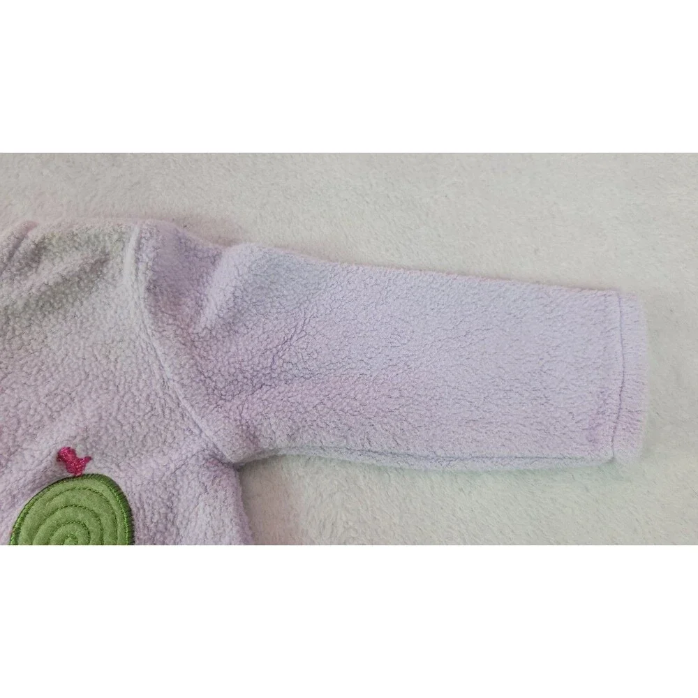 Vtg B.T. Kids Baby Girl Fleece Sweater 12M Embroidered House Tree Flowers 90s